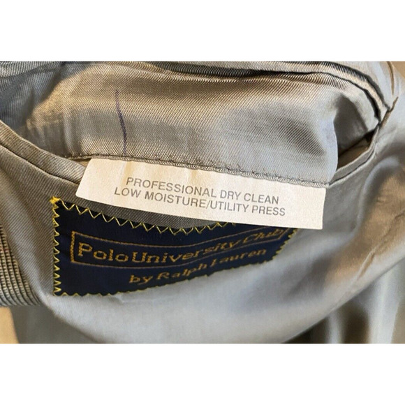 Vtg Polo University Club by Ralph Lauren Sports Coat Mens 42R Plaid Suit Jacket - Picture 12 of 16